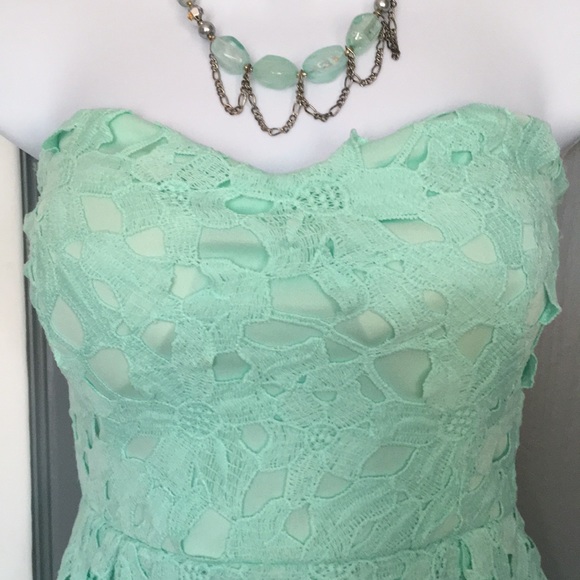 NWT Gorgeous mint green lace dress - Picture 5 of 10